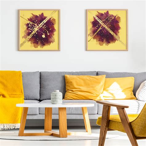 2 Set Abstract Yellow Print For Digital Download Print – SHNSDESIGNS