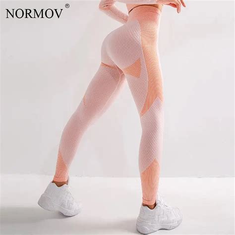 Normov Women Fitness Leggings Women High Waist Workout Running Seamless