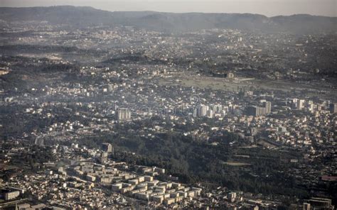 Addis Ababa at sunrise stock photo. Image of moon, ethiopia - 47214652