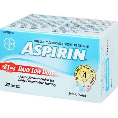 Aspirin 81mg Daily Low Dose — The Health Depot