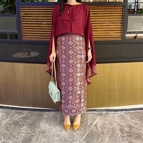 Ethnic Songket Wrap Skirt Songket Pattern Skirt Wrap Skirt Batik