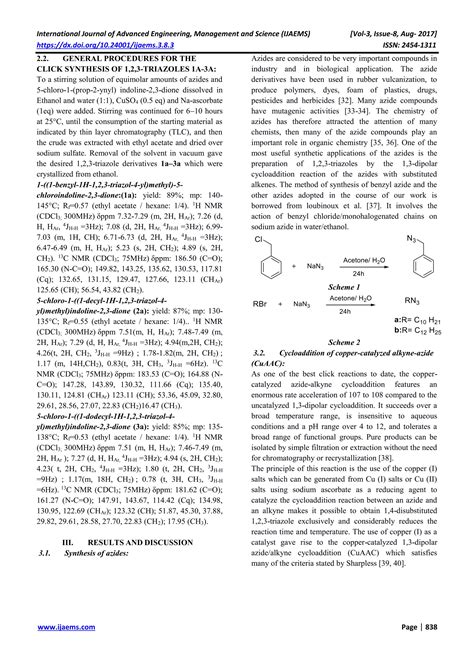 Synthesis Of Triazole Chloroisatin Derivatives Via Copper