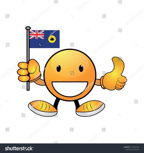 Illustration Laughing Emoji Flag Western Australia Stock Vector ...