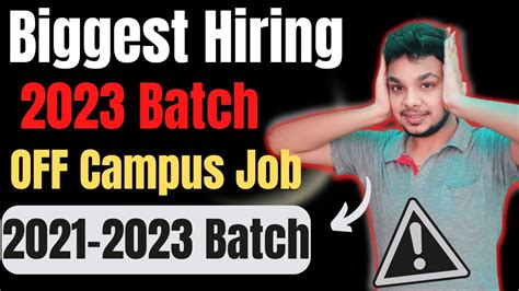 Biggest Hiring For 2023 Batch OFF Campus Drive 2023 Batch Latest