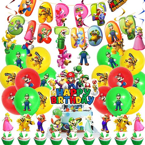 Buy Super Mario Theme Birthday Party Supplies Super Mario Theme Party