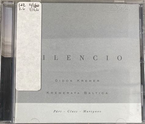 Silencio Gidon Kremer Kremerata Baltica CD EBay