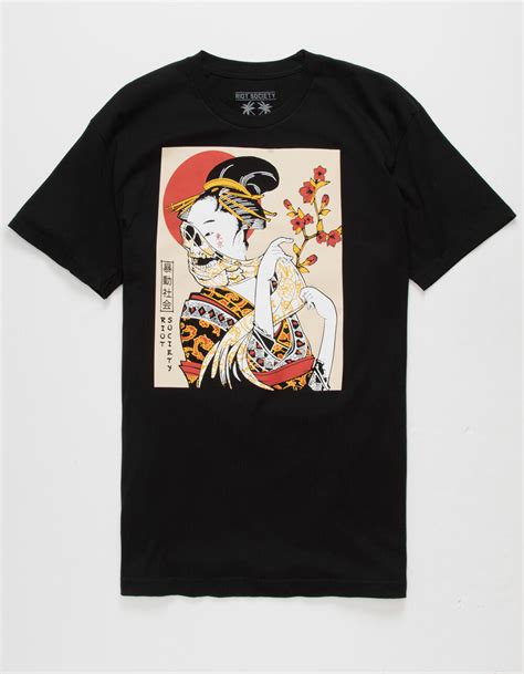 Riot Society Geisha Veil Mens T Shirt Black Tillys