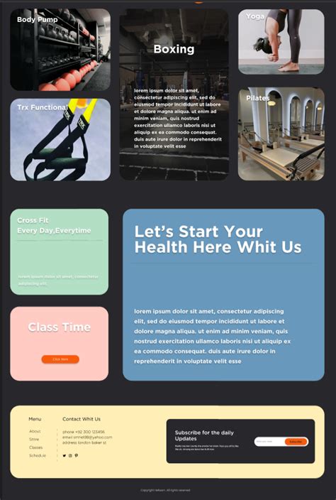 GYM Website by helia Sameiee on Dribbble