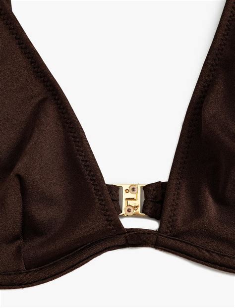 Kahve Kad N Balenli Bikini St Arkas Kop A Kapamal Sak Mm Koton