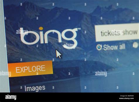 Bing Internet Web Search Engine Stock Photo Alamy