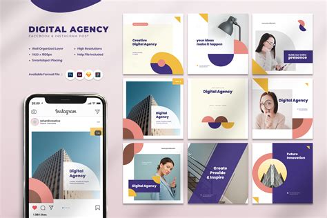 Digital Agency Instagram Post Creative Photoshop Templates Creative