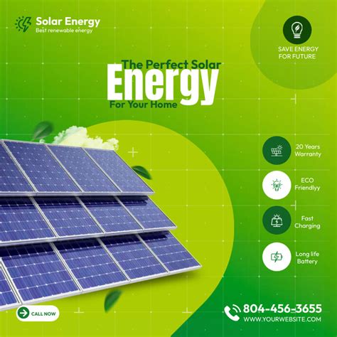 Solar Energy Ad Post Template Postermywall