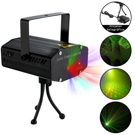 Mini Laser Projetor Holográfico Efeitos Iluminação de Festas ECO