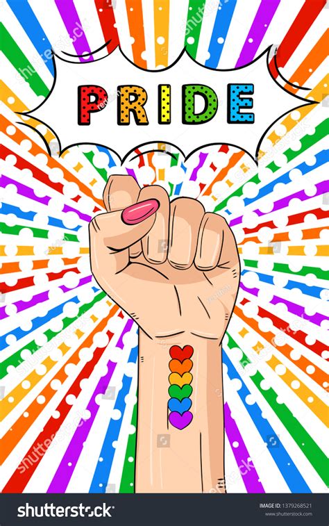 Hand Lgbtq Theme Pride Month Lgbt Stock Vector Royalty Free