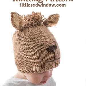 Alpaca Hat KNITTING PATTERN / Alpaca Pattern / Baby Llama Hat / Llama Pattern / Alpaca Baby Hat ...