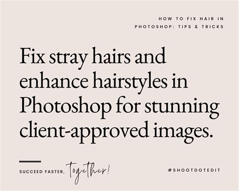 How to Fix Hair in Photoshop | ShootDotEdit