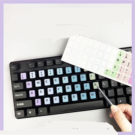 Cute Keyboard Stickers Colorful Cartoon Stickers Hard-Wearing Non ...