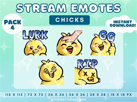 Chick Emotes Twitch Jumbo Pack Chick Twitch Emotes Etsy