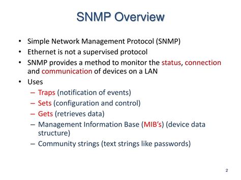 Ppt Snmp Simple Network Management Protocol Overview Powerpoint