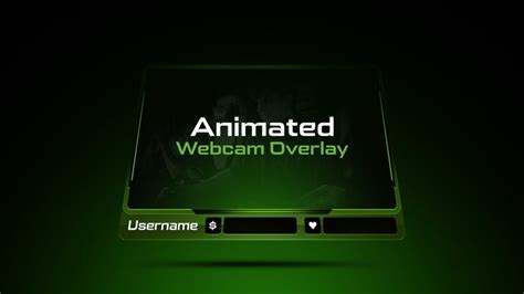 Clean Animated Webcam Overlay // Rounded Green Webcam Overlay Template ...