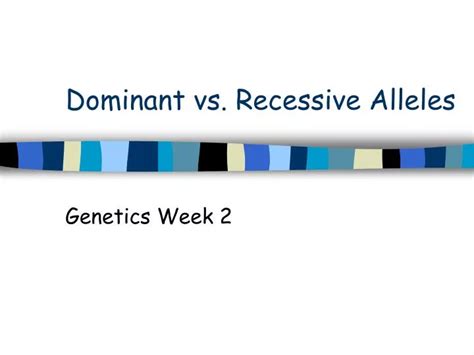 Dominant And Recessive Powerpoint