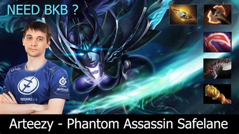 Arteezy Phantom Assassin Safelane Ranked Game B Dota Youtube