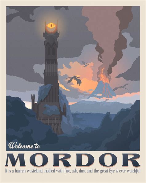 Lord Of The Rings Travel Posters Created By The Seventh Art