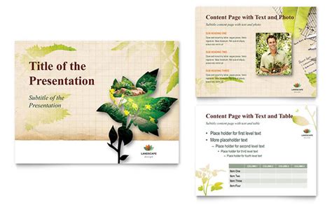 Landscape Design PowerPoint Presentation Template Design