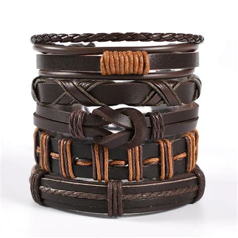 Pulsera De Moda Vikinga Para Hombres Pulseras De Mano Tejidas Joyer A