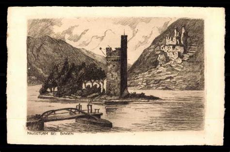 Ansichtskarte Postkarte Bingen Am Rhein M Use Turm Mit Akpool De