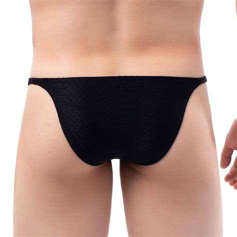 Ikingsky Men S Silky Cheeky Briefs Sexy Pouch Bikini Underwear Stretch