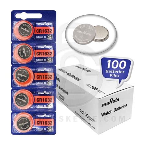 Murata CR1632 140mAh 3V Lithium Coin Cell Battery 5 Pack