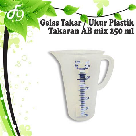 Gelas Ukur Takar Plastik Ml Takaran Ab Mix Hidroponik Lazada