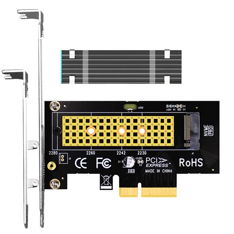 Buy Glotrends Pa Hs M Nvme To Pcie X Adapter With M Heatsink