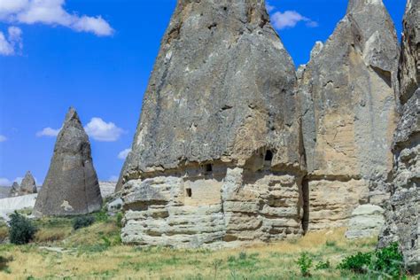 Famous Cave Houses in the Cappadocia, Turkey Stock Image - Image of ...