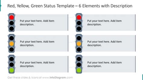 Traffic Lights Status Example For Six Elements With Description Boxes