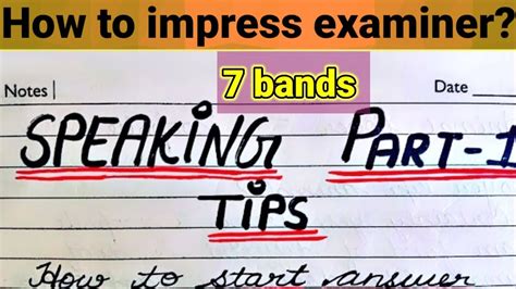 Speaking Part 1 Tips How To Impress Examiner In Speaking Part 1 How To