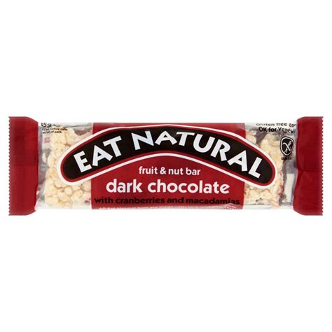 Eat Natural Dark Chocolate Cranberries And Macadamia Nut Cereal Bar Snack 45g Bb Foodservice