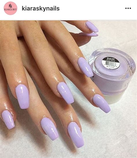 Kiara Sky Dip Powder Swatch Light Pastel Purple “lilac Lollie” D539 Sns Nails Colors Purple