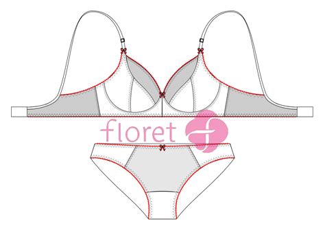 Lingerie Flat Sketches To First Fits 2015 On Behance