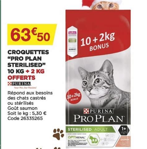 Promo Croquettes Pro Plan Sterilised Kg Chez Bricomarch