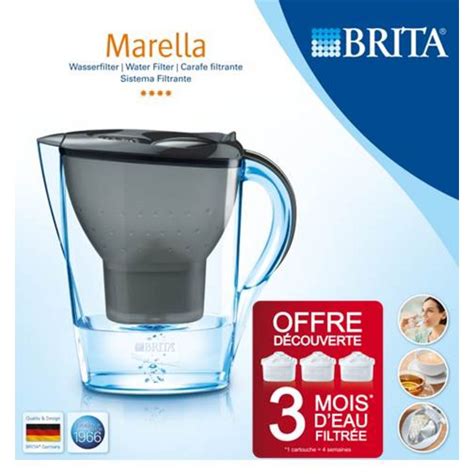 Brita Carafe Marella Graphite Cartouches Maxtra Pas Cher Auchan Fr