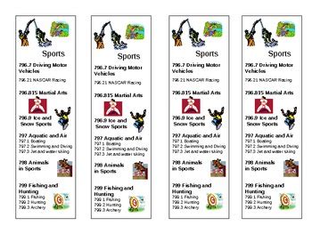 Bookmarks - Sports Theme by Beth Erlenborn | Teachers Pay Teachers