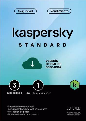 Kaspersky Standard 3 Dispositivos 1 Año Original Cuotas sin interés