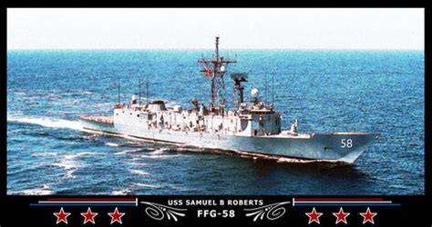 USS SAMUEL B ROBERTS FFG-58 Framed Navy Ship Display Burgundy – Navy ...