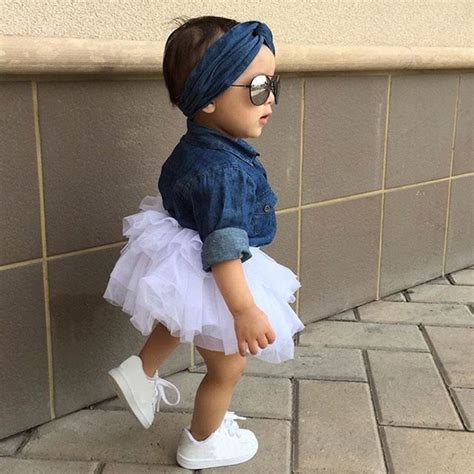 Baby Girl Piece Denim Dress Baby Girl Fashion Cute Baby Clothes