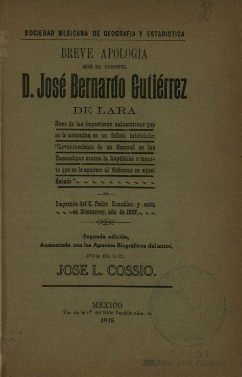 Leopoldo Gari On Twitter Rt Gpl59323899 Breve Apología Que El Coronel D José Bernardo