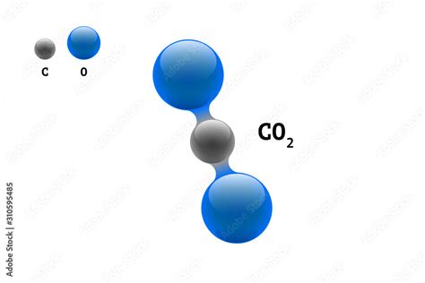 Chemistry Model Molecule Carbon Dioxide Co2 Scientific Element Formula