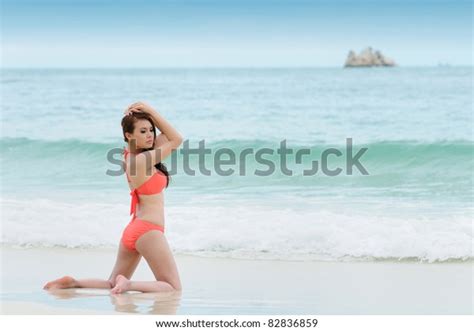 Sexy Bikini Model On Beach Sa Stock Photo 82836859 Shutterstock