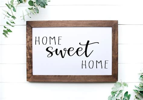 Home Sweet Home Sign Diy Home Decor Farmhouse Printable Wall Etsy